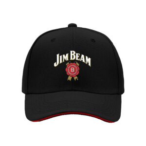 Jim Beam Logo Baseball Cap Men's Classic Bourbon Brand Hat Gift for Father's Day or Birthday Party Wear