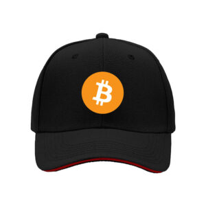 Bitcoin Logo Print Baseball Cap for Men Cryptocurrency Gift Holiday Present Tech Fashion Streetwear Style