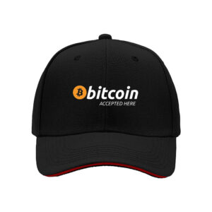 Bitcoin Accepted Here Men's Baseball Cap Crypto Gift for Bitcoin Enthusiasts Holiday Present