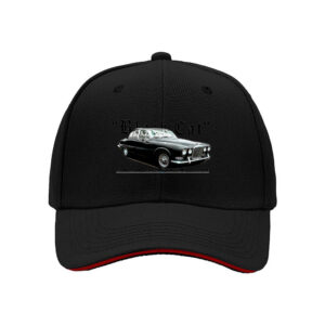 1967 Jaguar 420 Black Cat Classic Car Print Men's Baseball Cap Gift for Car Enthusiasts Father's Day Birthday Present