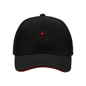 Black Widow Spider Skull Design Men's Baseball Cap Halloween Gift for Horror Fans and Gothic Style Enthusiasts