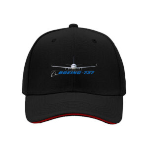 Boeing 737 Airplane Logo Men's Baseball Cap Aviation Gift for Pilots and Flight Enthusiasts Christmas Holiday Present