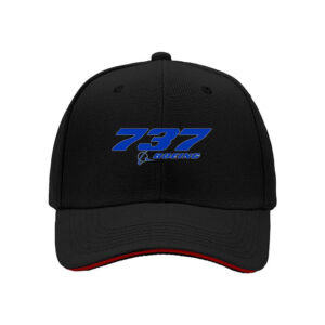Boeing 737 Aviation Logo Mens Baseball Cap Flight Enthusiast Gift for Airplane Lovers and Pilots Holiday Present