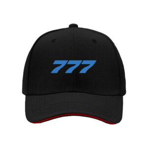 Blue 777 Logo Baseball Cap for Men Lucky Number Gift for Birthday Christmas Holiday Party Casual Wear