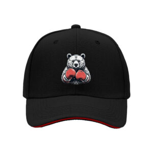 Boxing Bear Graphic Hat for Men Outdoor Sports Gift Christmas Holiday Present