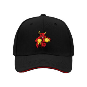 Red Bull Boxing Mascot Logo Men's Baseball Cap Sports Gift for Father's Day and Birthday
