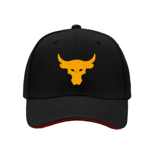 Golden Bull Head Print Baseball Cap for Men Outdoor Adventure Gift for Father's Day and Birthday