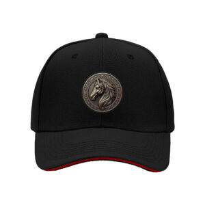 Horse Head Emblem Baseball Cap for Men Outdoor Adventure Gift for Father's Day and Birthday