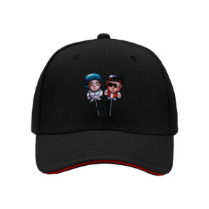 Funny Caricature Couple Balloon Art Men's Baseball Cap Gift for Valentine's Day Birthday Party Fashion Statement Hat