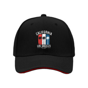 California Los Angeles Palm Tree Flag Men's Baseball Cap West Coast Summer Beach Gift for Father's Day