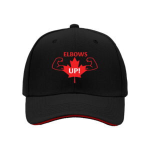 Elbows Up Canada Maple Leaf Flex Mens Baseball Cap Canadian Pride Gift for Men Patriotic Holiday Present